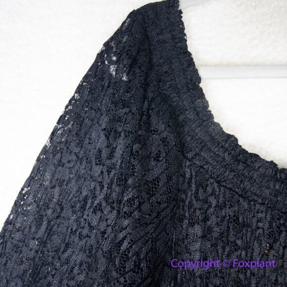 New! Free People One Party Carina Meadow Black Lace Mini Dress With Bandeau,  XL - Picture 15 of 16